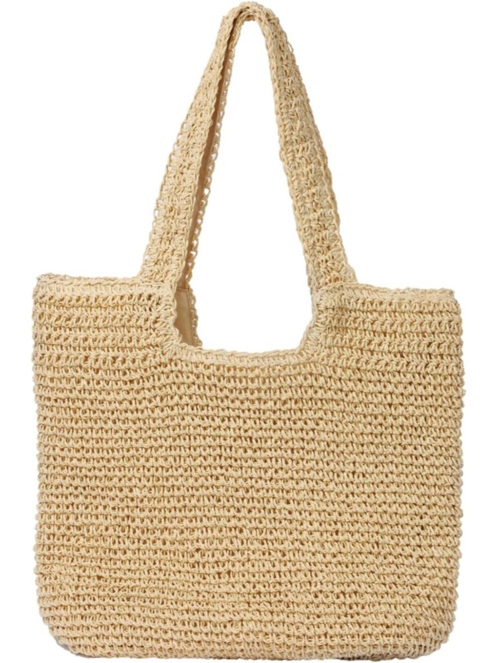 Beach Bags for Women - Summer Soft Large Woven Shoulder Purse Handbag, Beach Tot